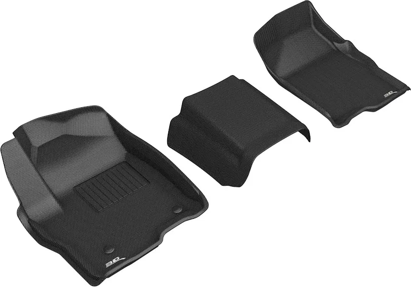L1GM02411509 – 3D MATS/U-AC Floor Liner, Black Custom Fit Raised Edge Thermoplastic Rubber Of Carbon Fiber Texture 3 ...